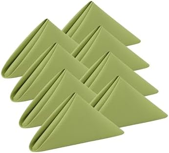 Cloth Napkins Set of 8,18 x 18 inch,Made of 100% Microfiber,Washable,Soft, Wrinkless,Easy to Fold(Green) by KOFFOTA