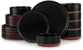 LIANYU Plates and Bowls Sets, 18 Pieces Stoneware Dinnerware Set for 6 by LIANYU