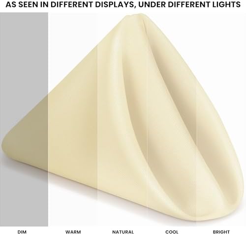 Utopia Home [24 Pack, Ivory] Cloth Napkins 17x17 Inches, 100% Polyester - Image 3