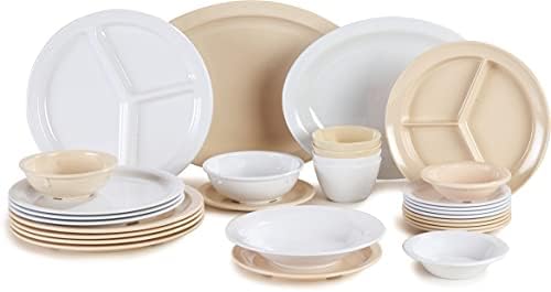 Carlisle FoodService Products Kingline Reusable Plastic Plate Appetizer Plate for Home and Restaurant, Melamine, 5.5 Inches, White, (Pack of 48) - Image 7