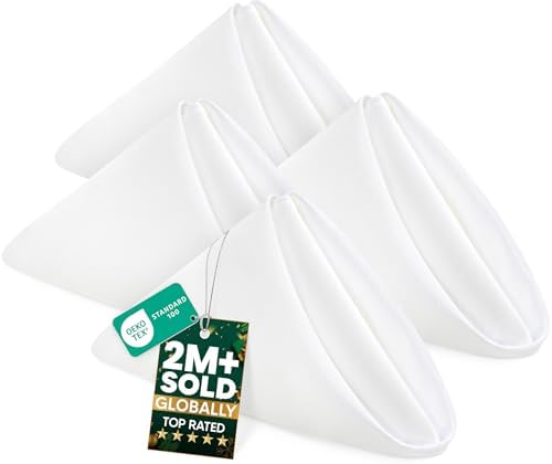 Utopia Home [24 Pack, White] Cloth Napkins 20x20 Inches, 100% Polyester by UTOPIAHOME