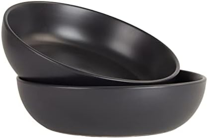 10 Strawberry Street Wazee Matte 9"/48oz Serving Bowl, Set of 2, Black by 10StrawberryStreet