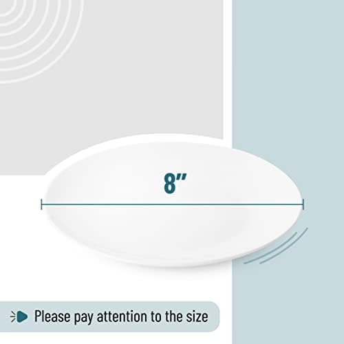 BTaT- White Dessert Plates, 8 inch, Set of 12, Small Plates for Appetizers - Image 3