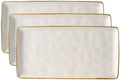 famiware Serving Platters for Food, 14.09" x 7.48", 3-Pack, Vanilla White by Famiware