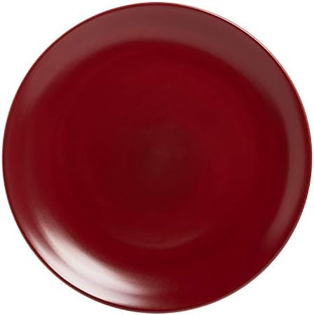10 Strawberry Street Wazee Matte 10.5" Coupe Dinner Plate, Set of 6, Red - Image 3