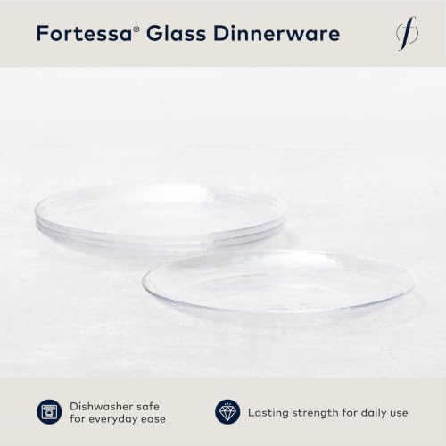 Fortessa Los Cabos Glass Dinnerware Collection, Dinner Plate (Set of 4), 10.5 Inch, Clear - Image 2