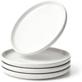 Salad Plates Set of 4, White Salad Plates, 10 Inch Round Appetizer Plates, Thick Edge Ceramic Dessert Plate for Appetizer, Dessert, Salad, Dinner by Abestware