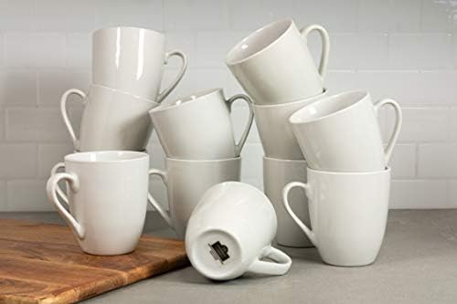 10 Strawberry Street Catering Ceramic 12 oz Coffee Mugs, Round, Set of 12, White - Coffee Cups for Coffee, Tea, Latte and Hot Beverages for Everyday Use, Microwave and Dishwasher Safe - Image 5