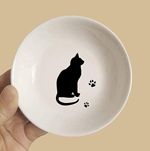 4pcs Ceramic Cat Dinner Plates Seasoning Dishes Appetizer Plates Dipping Bowl - Image 3