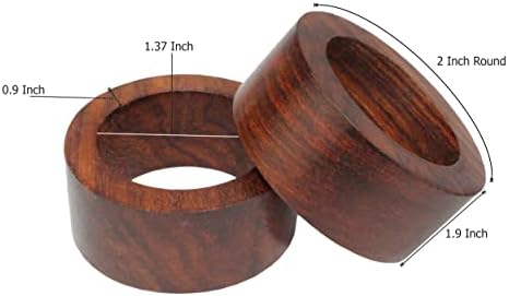 COTTON CRAFT Solid Wood Napkin Rings - Set of 12 Classic Napkin Rings - Image 3