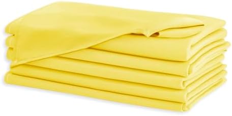 Hiasan Cloth Napkins Set of 6, 20 x 20 Inch, Yellow - Image 2