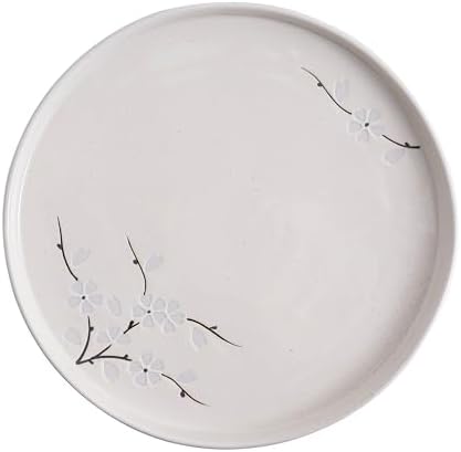 Ceramic Appetizer Plates, 8 Inch Dessert Plates/Salad Plate, Small Dinner Plates for Snacks, Side Dishes, Round Serving Plates (24, White Sakura) - Image 2