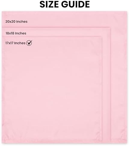 Utopia Home [24 Pack, Pink] Cloth Napkins 17x17 Inches, 100% Polyester - Image 2
