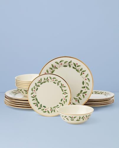 Lenox Holiday Christmas Porcelain 18-Piece Dinnerware Set for 6 - Image 2