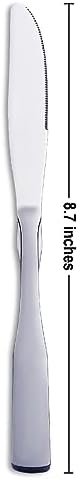 Dinner Knives, Stainless Steel 8.7" Heavy Duty Table Knife Silverware, Metal Cutlery Set, 6-Piece - Image 2