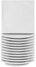 10 Strawberry Street 6" Catering Square Coupe Appetizer Plate, Set of 12,White by 10StrawberryStreet