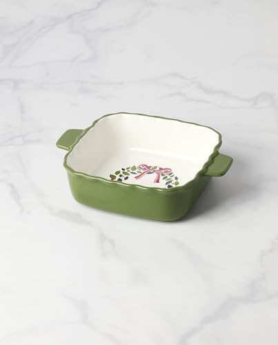 kate spade new york Evergreen Square Scallop Christmas Baking Dish - Image 3
