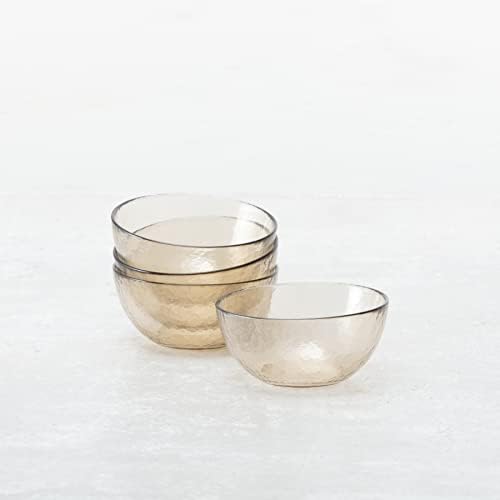 Fortessa Los Cabos Glass Dinnerware Collection, Cereal Salad Fruit Bowl (Set of 4), 6 Inch/21oz, Ginger Root - Image 2