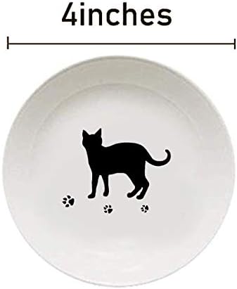 4pcs Ceramic Cat Dinner Plates Seasoning Dishes Appetizer Plates Dipping Bowl - Image 2