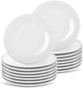 Ceramic Dessert Plates Set of 16, 6 Inch White Appetizer Plates by Unknown