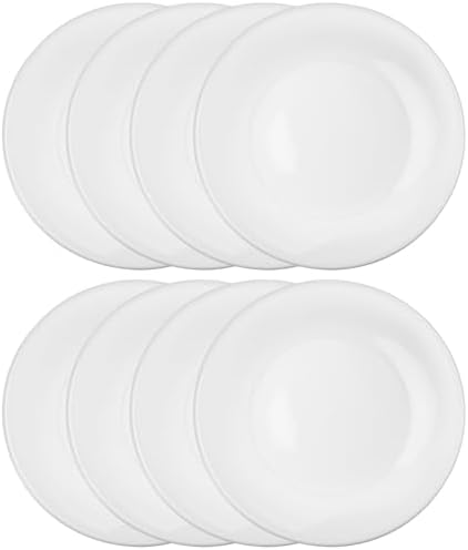 Ceramic Dessert Plates Set of 8, 6 Inch White Appetizer Plates by Unknown