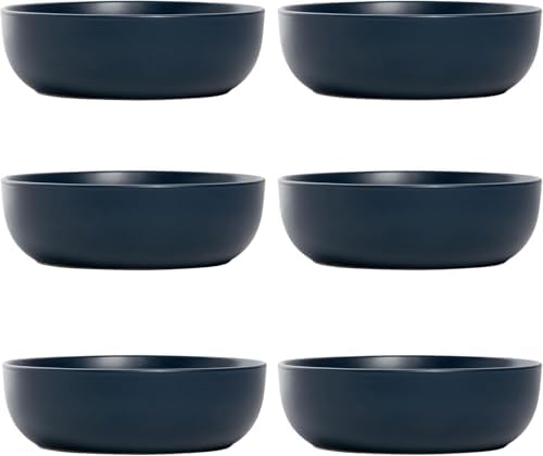 10 Strawberry Street Wazee Matte Coupe Dinnerware, Bowl, Dark Blue, Set of 6 by 10StrawberryStreet