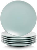 10 Strawberry Street Wazee Matte 8.25" Coupe Salad Plate, Set of 6, Mineral Blue by 10StrawberryStreet