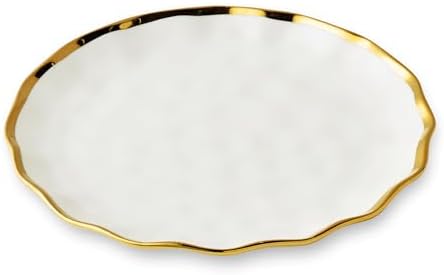 Regency Gold 9-Inch Porcelain Salad Plates – Set of 4 Luxurious Gold-Edged Plates – Stylish, Durable Tableware for Serving Fresh Salads, Appetizers & Desserts - Image 3