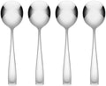 Oneida Moda Soup Spoons Silverware Set for 4, Flatware by Oneida