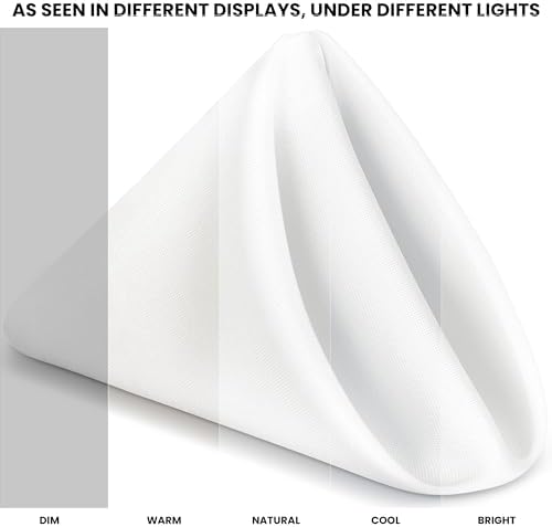 Utopia Home [24 Pack, White] Cloth Napkins 20x20 Inches, 100% Polyester - Image 3