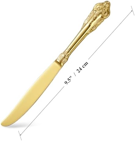 KEAWELL Gorgeous 4-Piece 18/10 Stainless Steel Dinner Knife Set (Gold) - Image 3