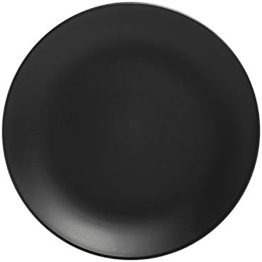 10 Strawberry Street Wazee Matte 8.25" Coupe Salad Plate, Set of 6, Black - Image 3