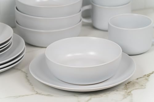 10 Strawberry Street Wazee Matte Coupe Dinnerware, Bowl, White, Set of 6 - Image 7