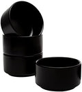Vikko Modern Soup Bowls, Set of 4 Black Matte Porcelain Bowls, Large Size 22 oz Elegant Restaurant Style Soup Bowl Set, Microwave and Dishwasher Safe