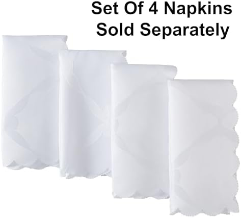 Newbridge Holiday Ribbons Bows White Napkins, Set of 4 - Image 5