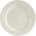 Tuxton China ASU-004 Plate, 8-1/8" Diameter, Round, Wide Rim, Embossed Pattern, Microwave and Dishwasher Safe, Oven Proof, Fully Vitrified, Ceramic, AlumaTux, San Marino, Pack of 24