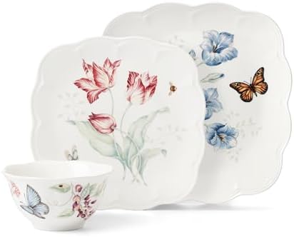 Lenox Butterfly Meadow Square Porcelain 18-Piece Dinnerware Set for 6 - Image 2