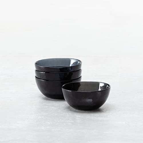Fortessa Los Cabos Glass Dinnerware Collection, Cereal Salad Fruit Bowl (Set of 4), 6 Inch/ 21 Ounce, Shadow - Image 2