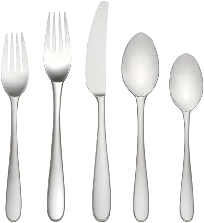 Lenox Stratton 65-Piece 18/10 Silverware Set for 12, Flatware by Lenox