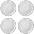 UP UPware Golf Ball Melamine Round Dessert Plates, Small Serving Plates, for Appetizer, Snacks, and Side Dishes, White, 6 Inch, Set of 4 by UPware