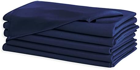 Hiasan Cloth Napkins Set of 6, 20 x 20 Inch, Navy Blue - Image 2