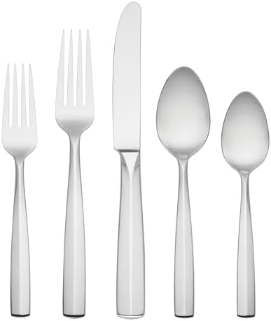 Lenox Lachlan 65-Piece 18/10 Silverware Set for 12, Flatware by Lenox