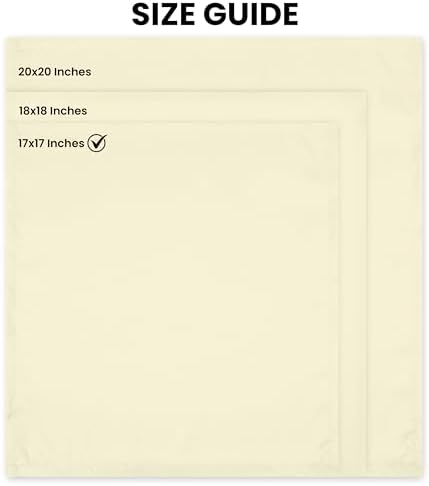 Utopia Home [24 Pack, Ivory] Cloth Napkins 17x17 Inches, 100% Polyester - Image 2