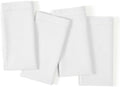 The Beer Valley Set of 4 Flax Hemstitch Cloth Napkins 20x20 Inch - White by TheBeerValley