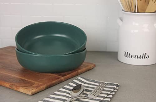 10 Strawberry Street Wazee Matte 9"/48oz Serving Bowl, Set of 2, Emerald Green - Image 3