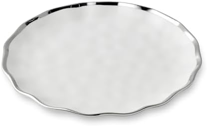 Regency Silver 9-Inch Porcelain Salad Plates – Set of 4 Elegant Silver-Trimmed Plates – Perfect for Appetizers, Salads & Desserts – Durable, Dishwasher-Safe Tableware for Everyday & Formal Dining - Image 3