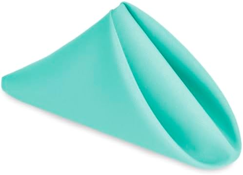 Hiasan Cloth Napkins Set of 6, 18 x 18 Inch, Aqua by Hiasan