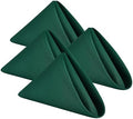 Wolkemer Set of 4 Hunter Green Cloth Napkins 17 x 17 Inches Solid Washable Polyester Dinner Napkins with Hemmed Edges for Dinners Parties Weddings Banquets Events Table Decoration by Wolkemer