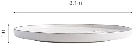 Ceramic Appetizer Plates, 8 Inch Dessert/Salad/Small Dinner Plates for Snacks, Side Dishes, Round Serving (24, Pink Sakura A) - Image 4