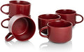 10 Strawberry Street Wazee Matte 4.75"/22 oz Oversized Mug, Set of 6, Red by 10StrawberryStreet